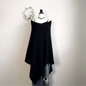 Love Your Melon Black Knit Shawl